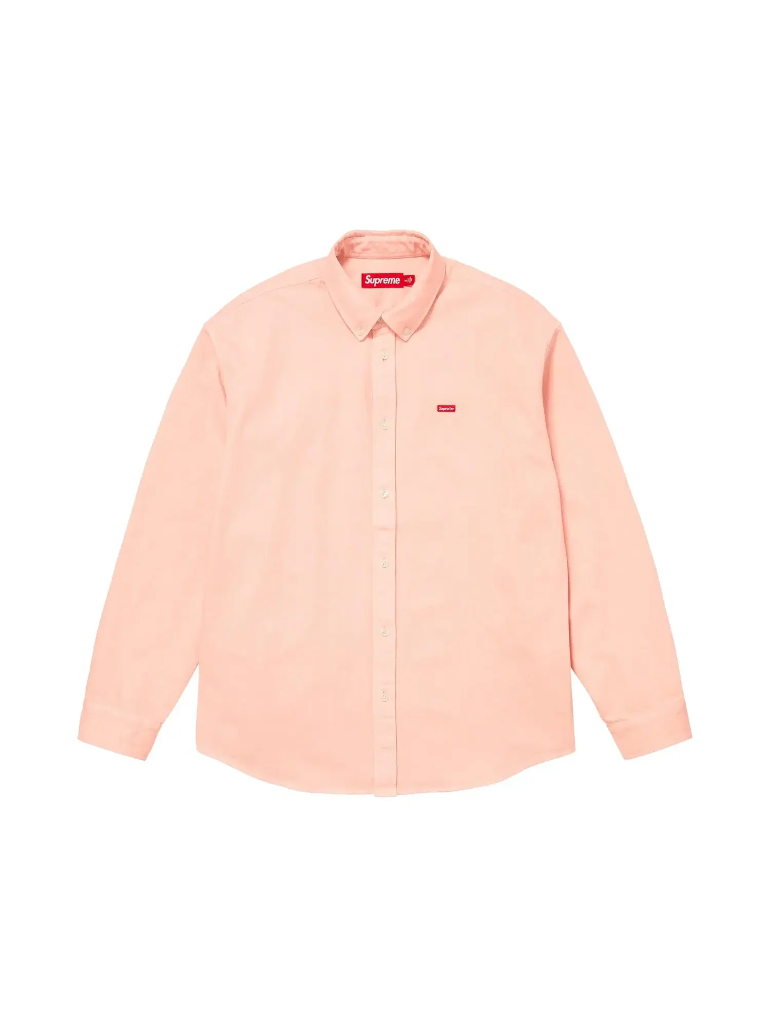 Джинсовая рубашка Supreme Small Box Denim Shirt — изображение 1 из 1, бледный розовый