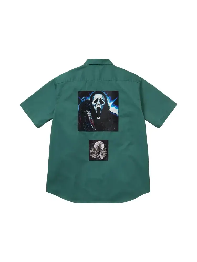 Рабочая рубашка с коротким рукавом Supreme Ghostface — изображение 2 из 2, зеленый