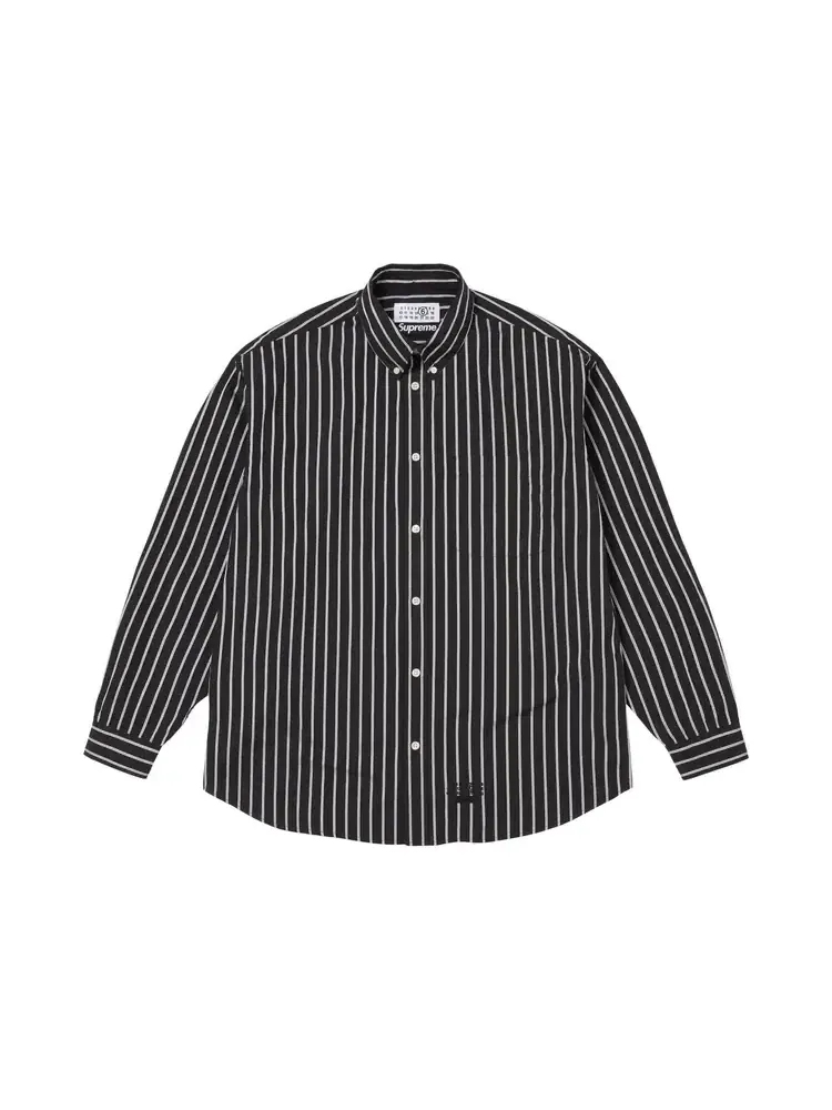 Рубашка Supreme x MM6 Maison Margiela в полоску — изображение 1 из 2, черный