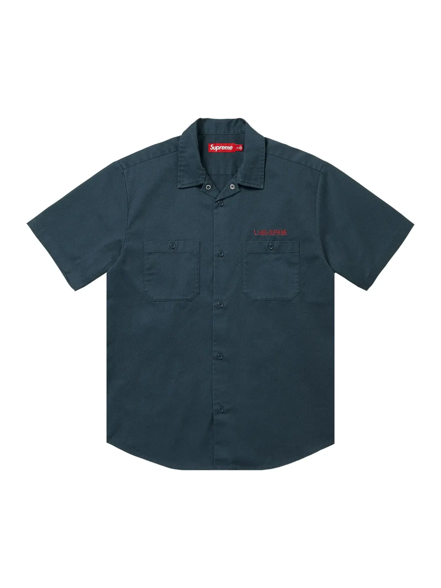 Рубашка Supreme Aoi Cyborg Short-Sleeve Work — изображение 1 из 2, темно-синий