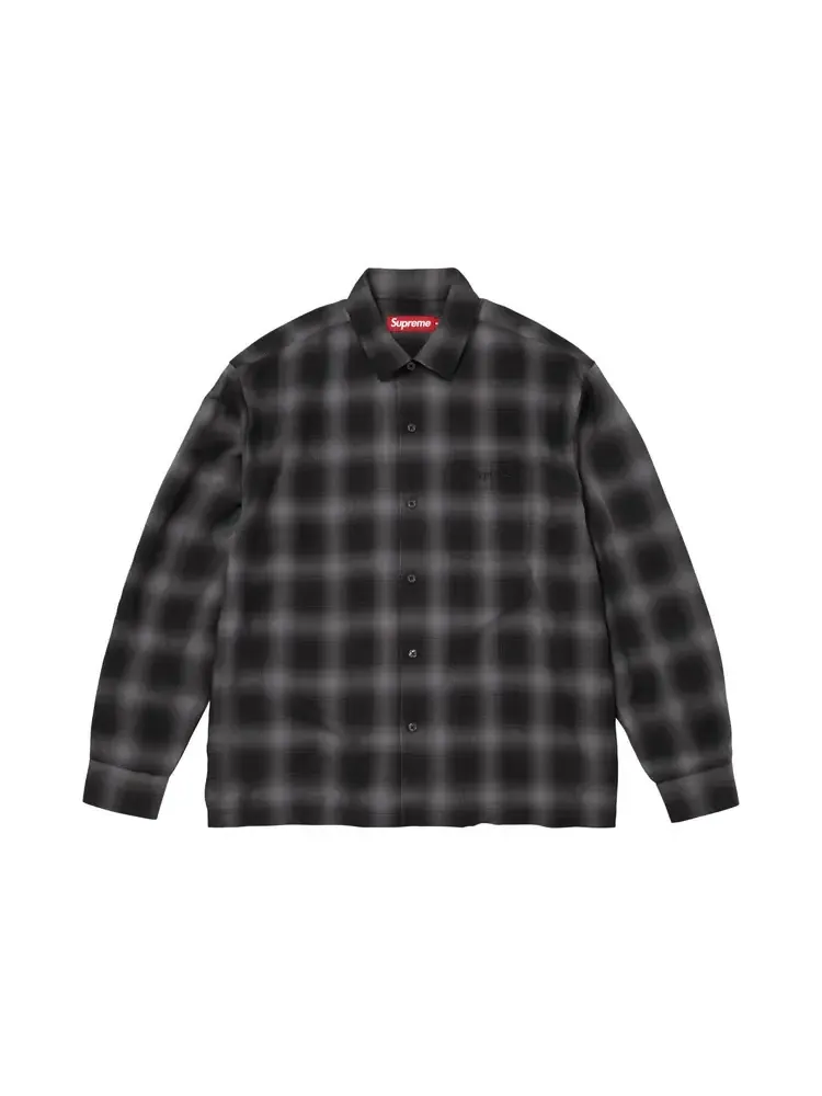 Рубашка Supreme Shadow Plaid Rayon — изображение 1 из 1, черный