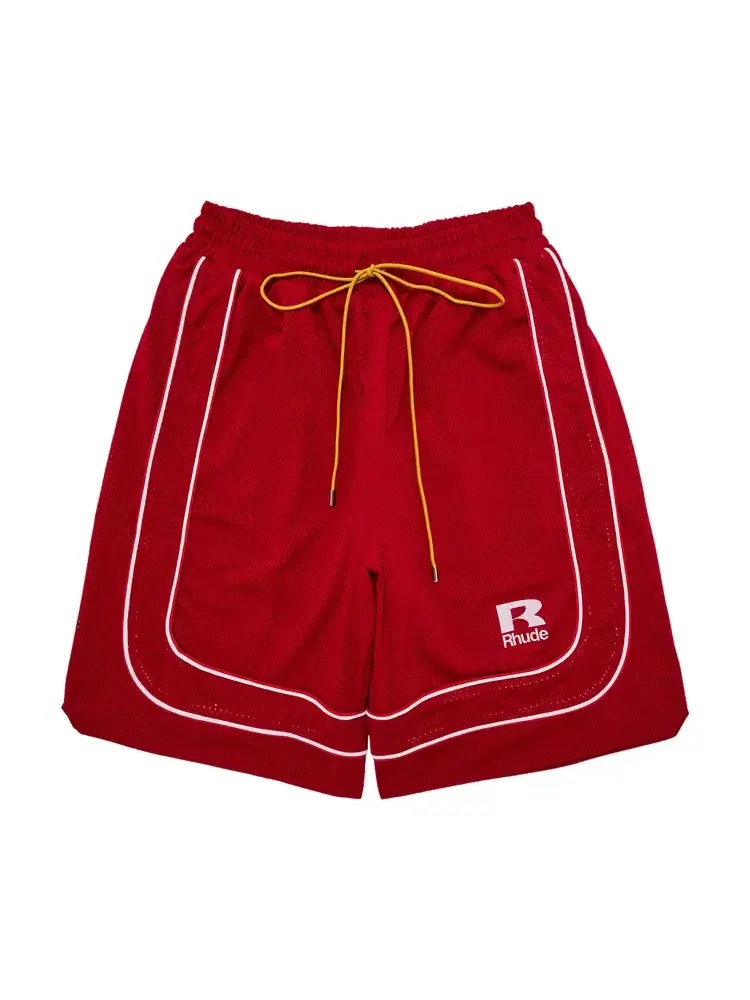 Спортивные шорты Rhude Mesh Piping Baggy Track Short — изображение 1 из 3, красный