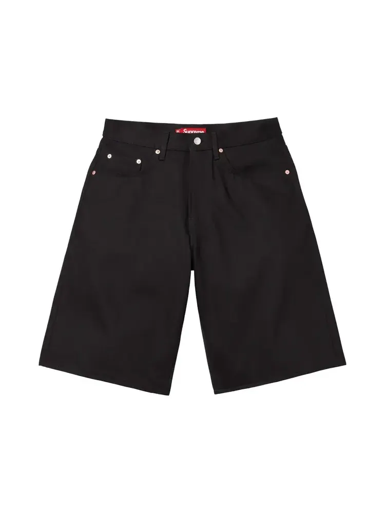 Джинсовые шорты багги Supreme Selvedge — изображение 1 из 2, черный