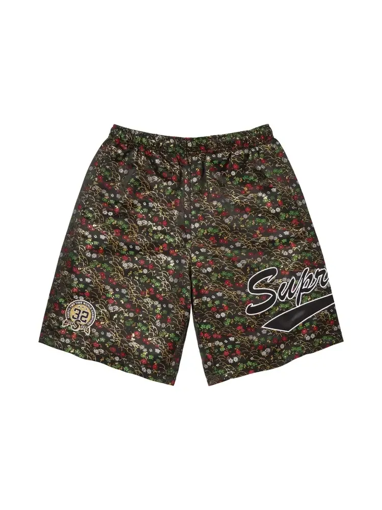 Шорты Supreme Floral Jacquard Short 'Black' — изображение 1 из 2, черный