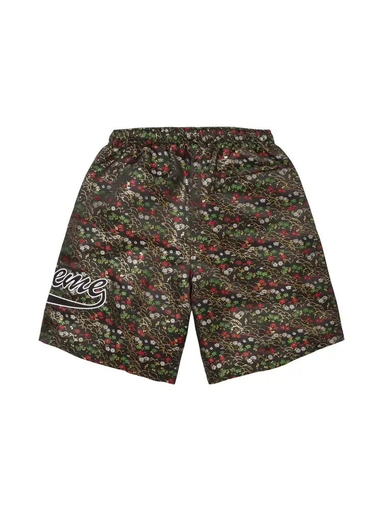 Шорты Supreme Floral Jacquard Short 'Black' — изображение 2 из 2, черный