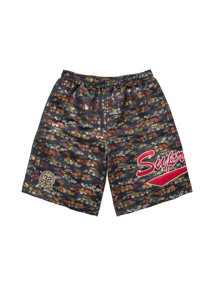 Шорты Supreme Floral Jacquard Short 'Navy' — изображение 1 из 2, синий