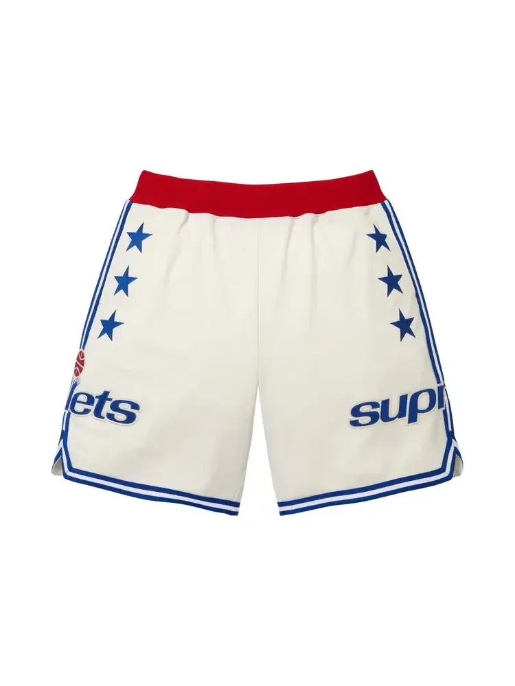 Шорты Supreme x Mitchell & Ness Teams Short — изображение 1 из 2, белый