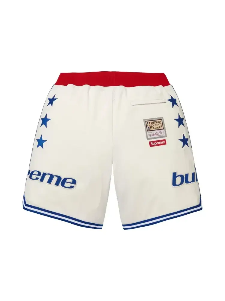 Шорты Supreme x Mitchell & Ness Teams Short — изображение 2 из 2, белый