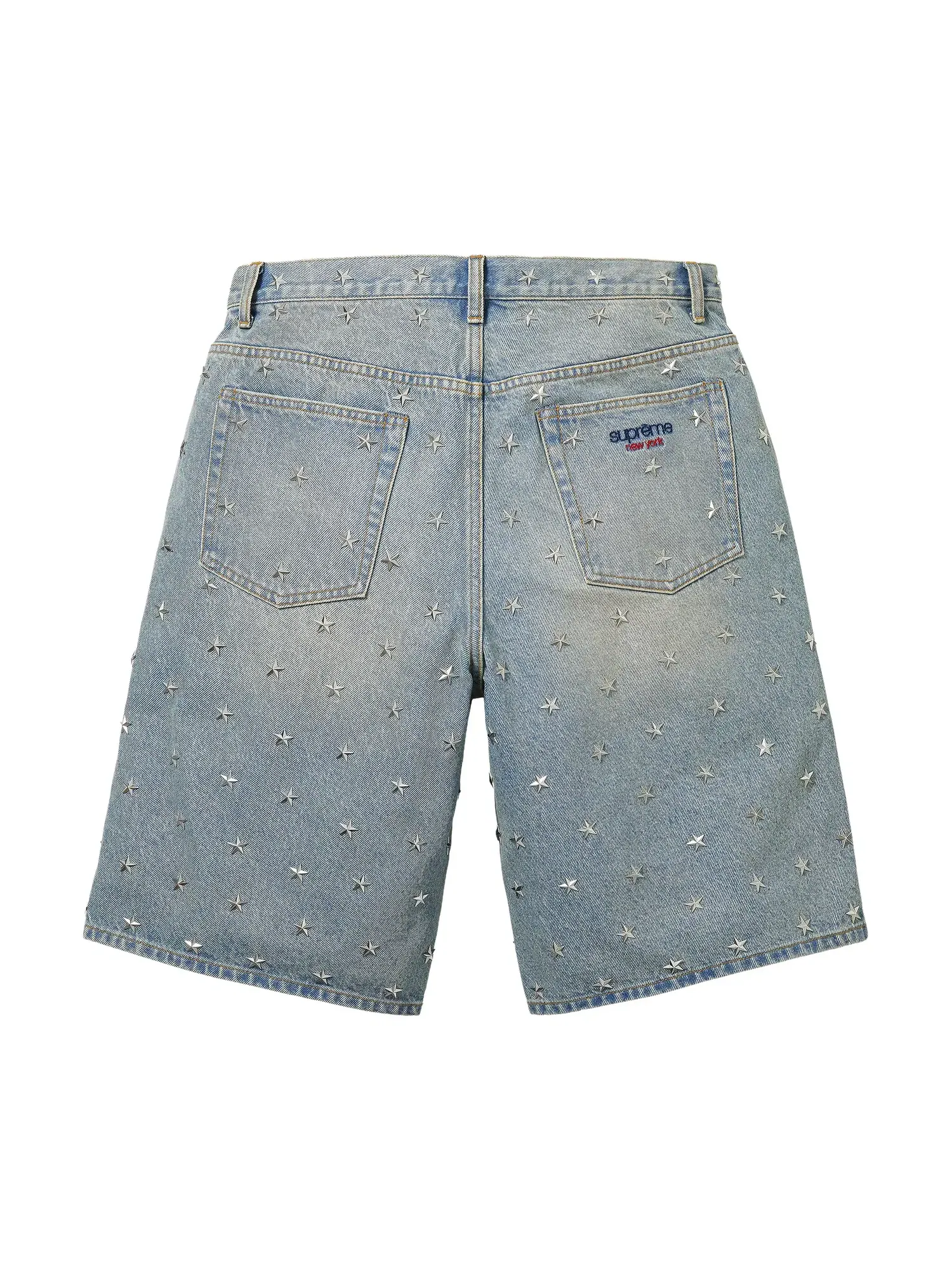 Джинсовые шорты Supreme Stars Studded Baggy Denim Short — изображение 2 из 2, индиго