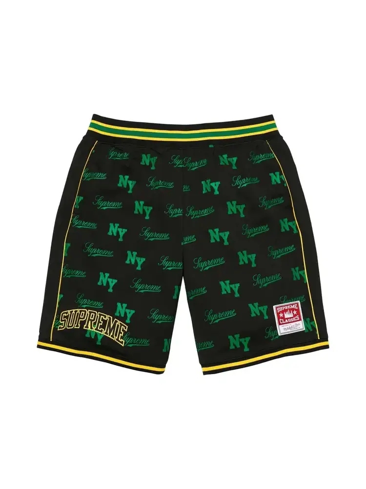 Шорты Supreme x Mitchell & Ness Monogram Short — изображение 1 из 2, черный