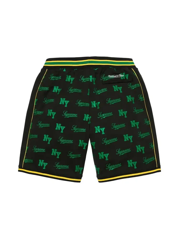 Шорты Supreme x Mitchell & Ness Monogram Short — изображение 2 из 2, черный