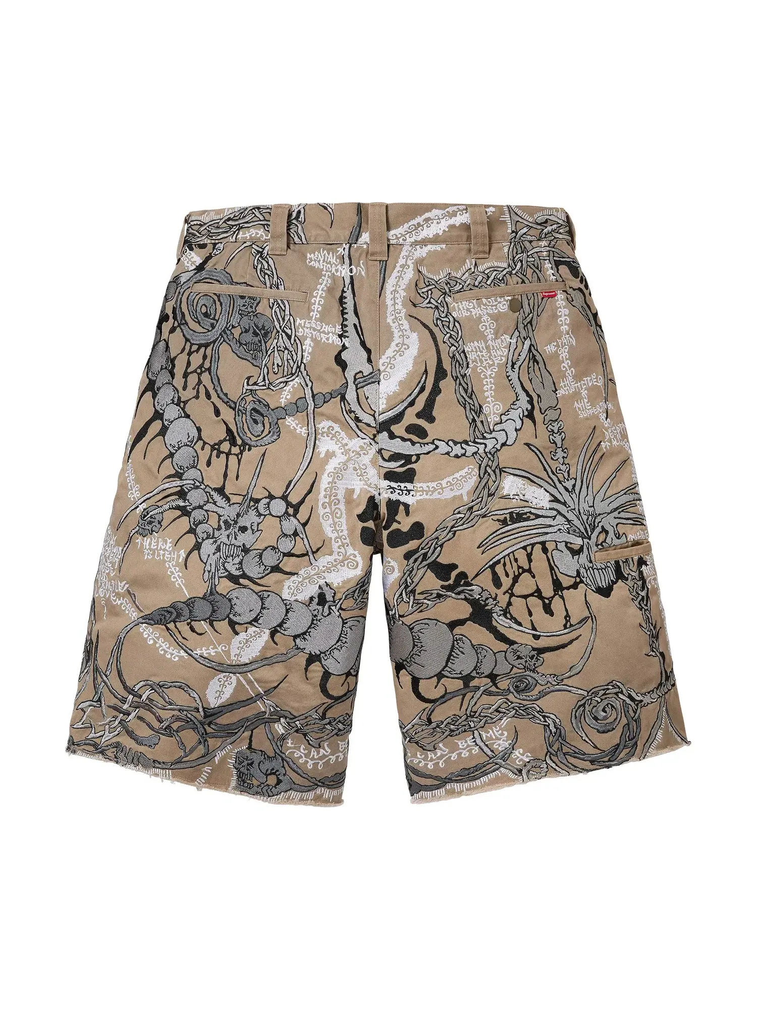 Шорты Supreme Wombat Embroidered Work — изображение 2 из 2, бежевый