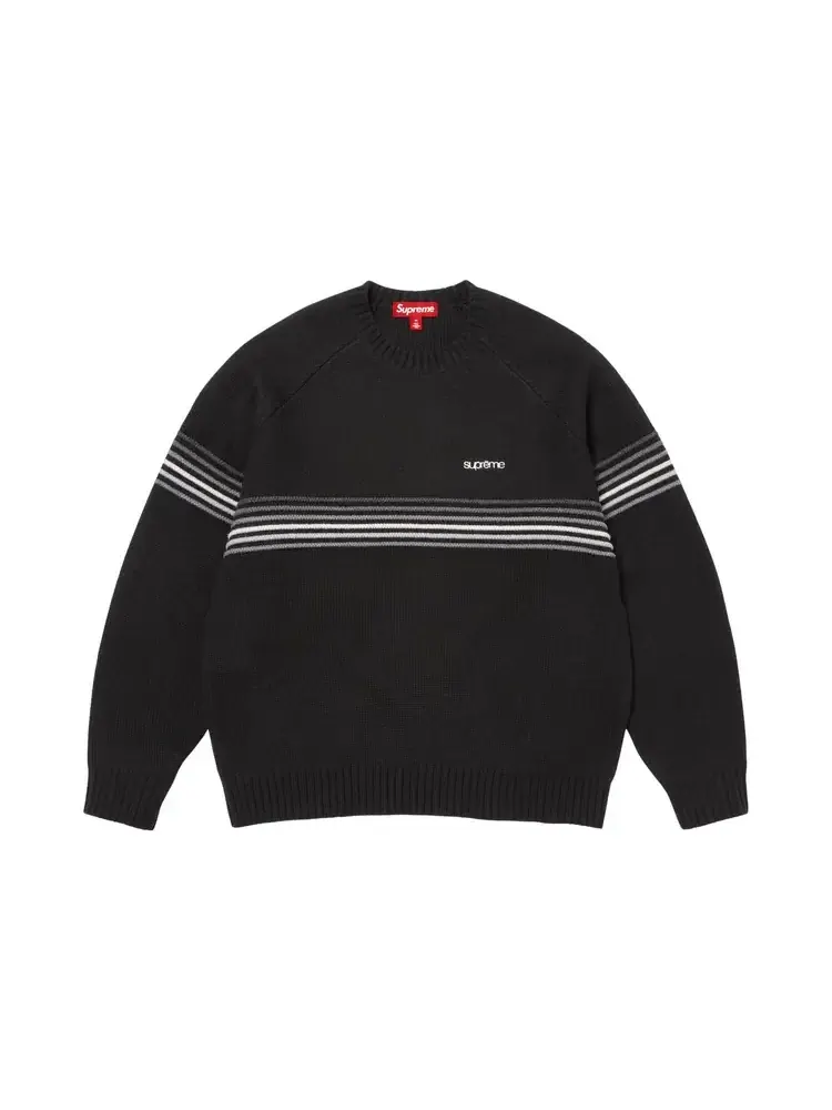 Свитер Supreme в рельефную полоску — изображение 1 из 1, черный
