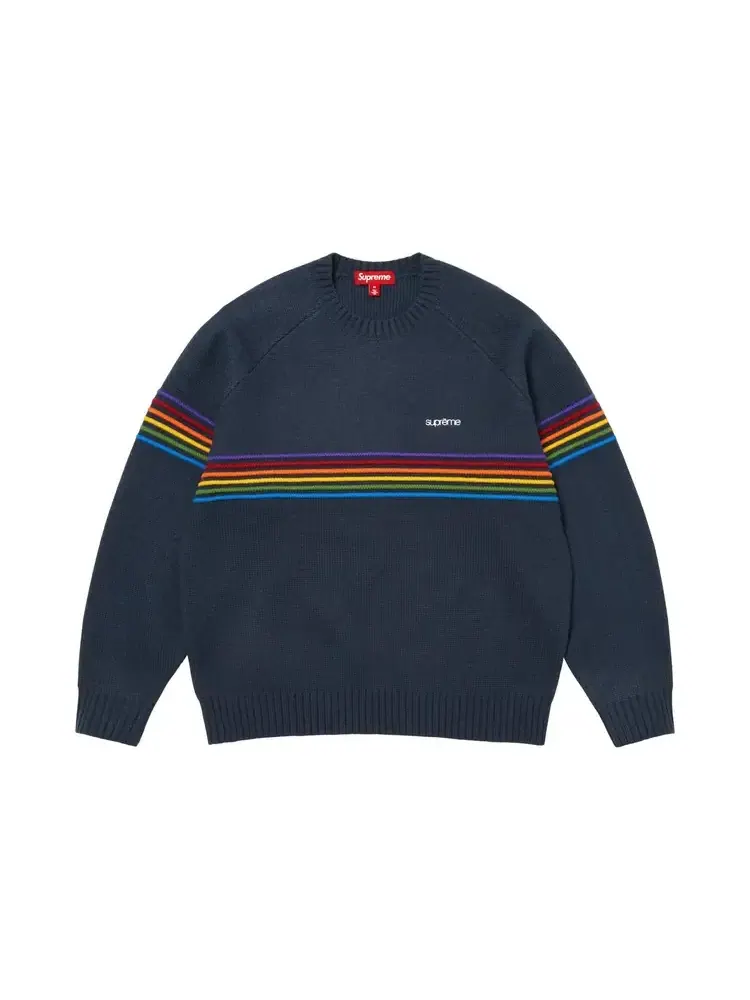 Свитер Supreme в полоску — изображение 1 из 2, синий