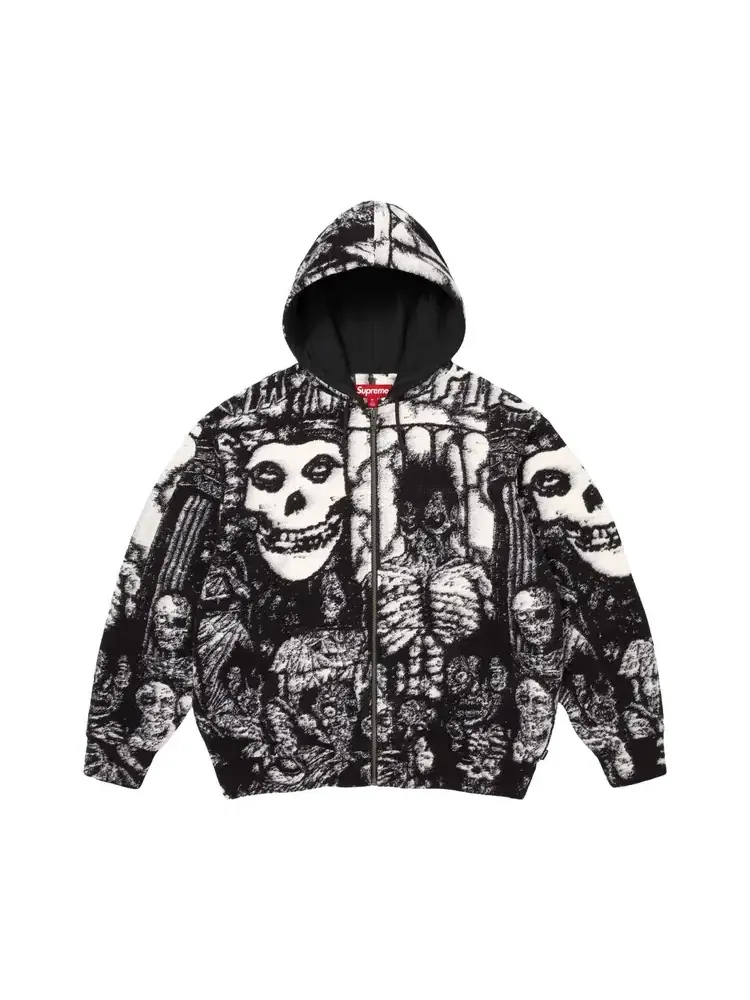 Толстовка с капюшоном на молнии Supreme x The Misfits — изображение 1 из 2, черный