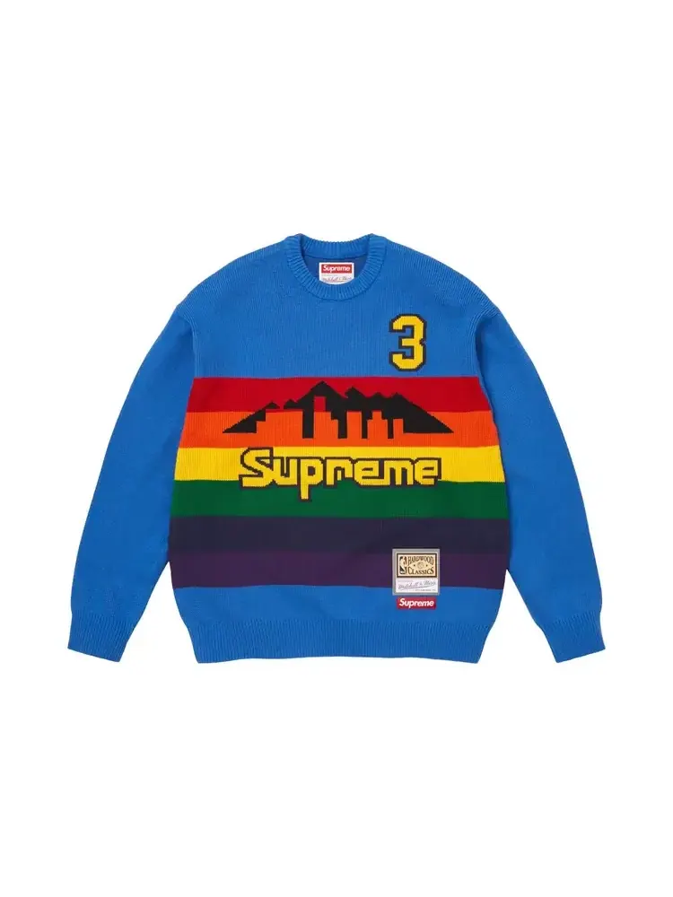 Свитер Supreme x Mitchell & Ness Teams — изображение 1 из 2, синий