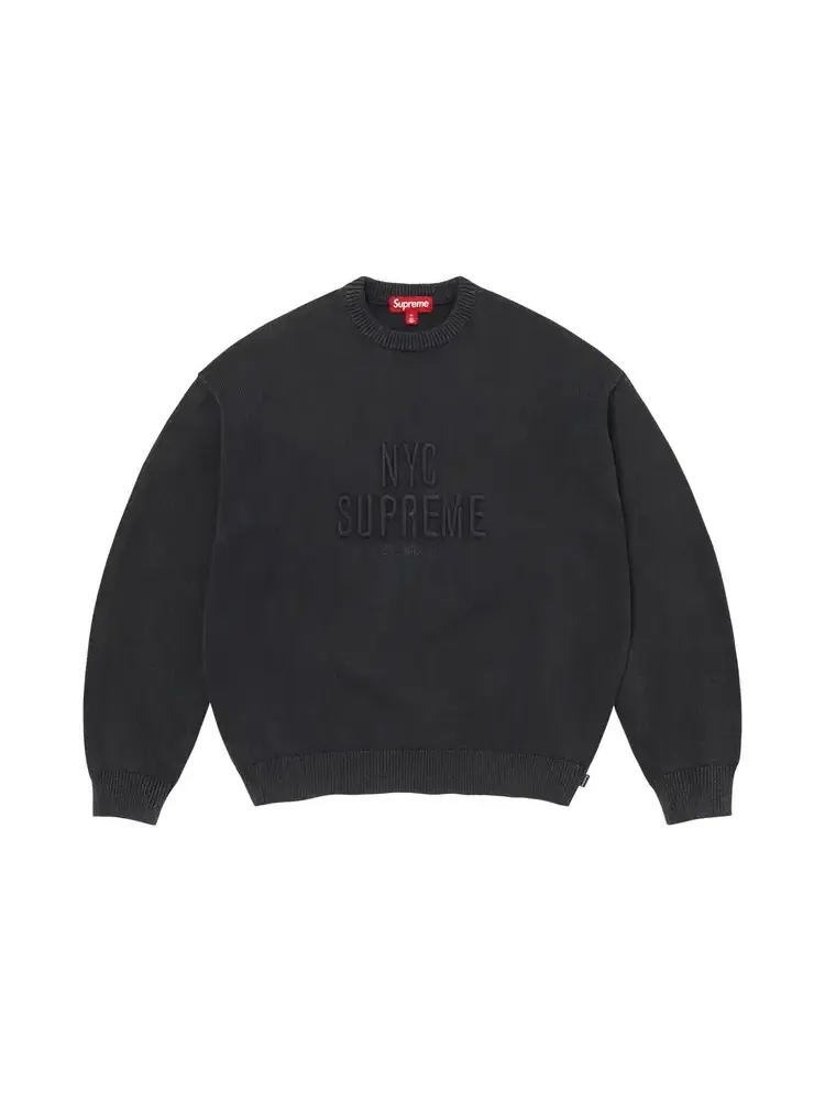Свитер Supreme Overdyed Raised Sweater — изображение 1 из 1, черный