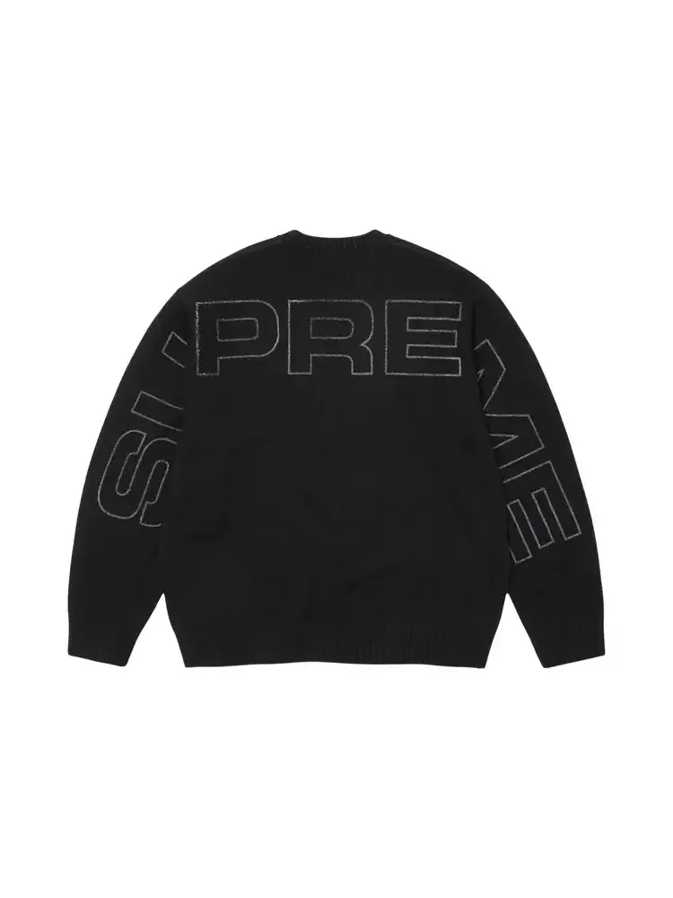 Свитер Supreme с пиллингом — изображение 2 из 2, черный