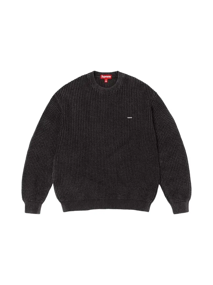 Свитер Supreme Washed Small Box Waffle — изображение 1 из 1, черный