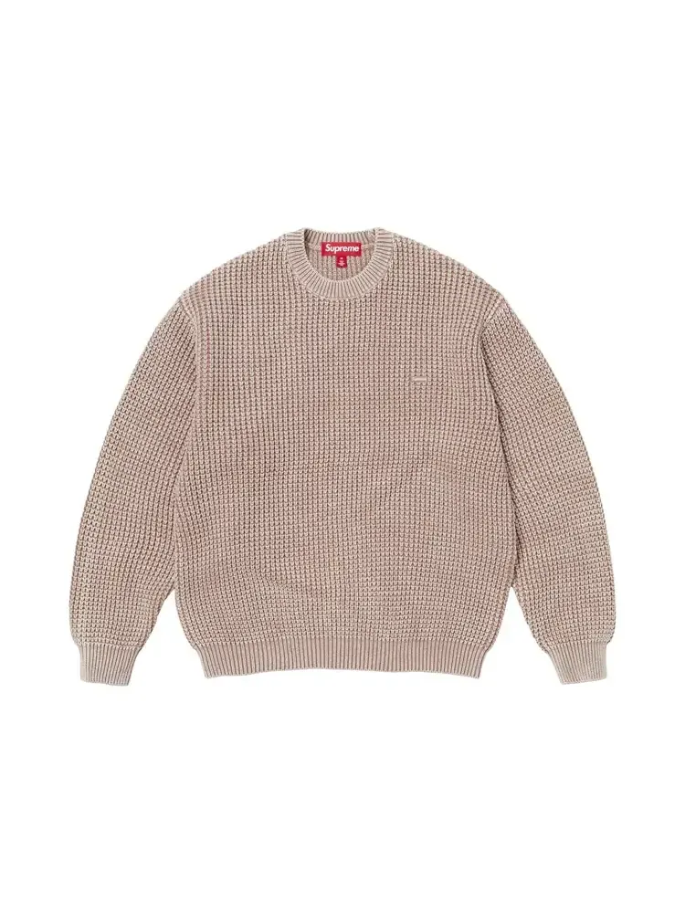 Свитер Supreme Washed Small Box Waffle — изображение 1 из 1, коричневый