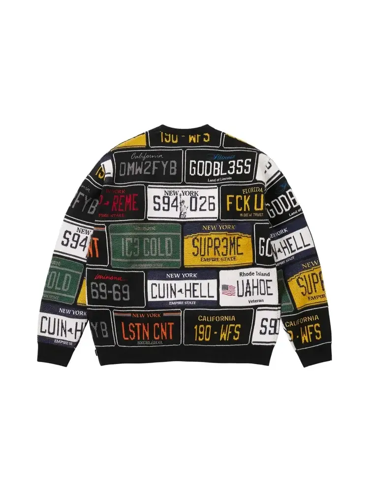 Свитер Supreme License Plate Sweater — изображение 2 из 2, черный
