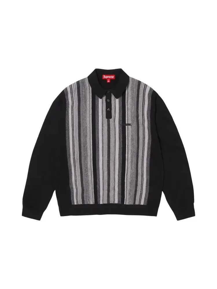 Поло-свитер в цветную полоску Supreme — изображение 1 из 1, черный