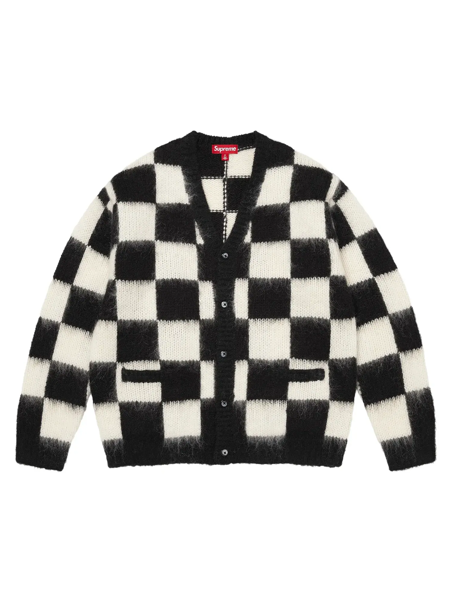 Кардиган Supreme в клетку — изображение 1 из 2, черный
