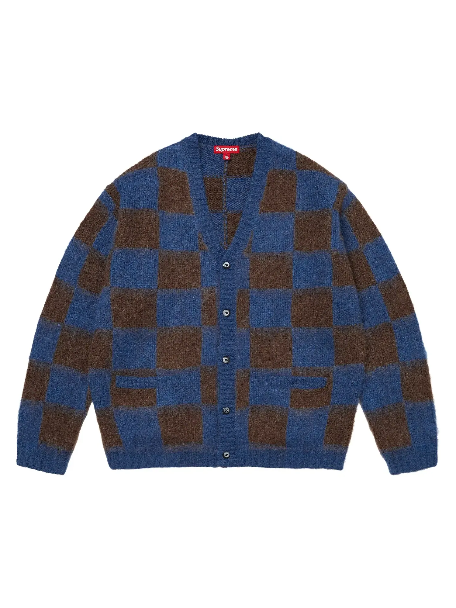 Кардиган Supreme Checkerboard — изображение 1 из 2, синий