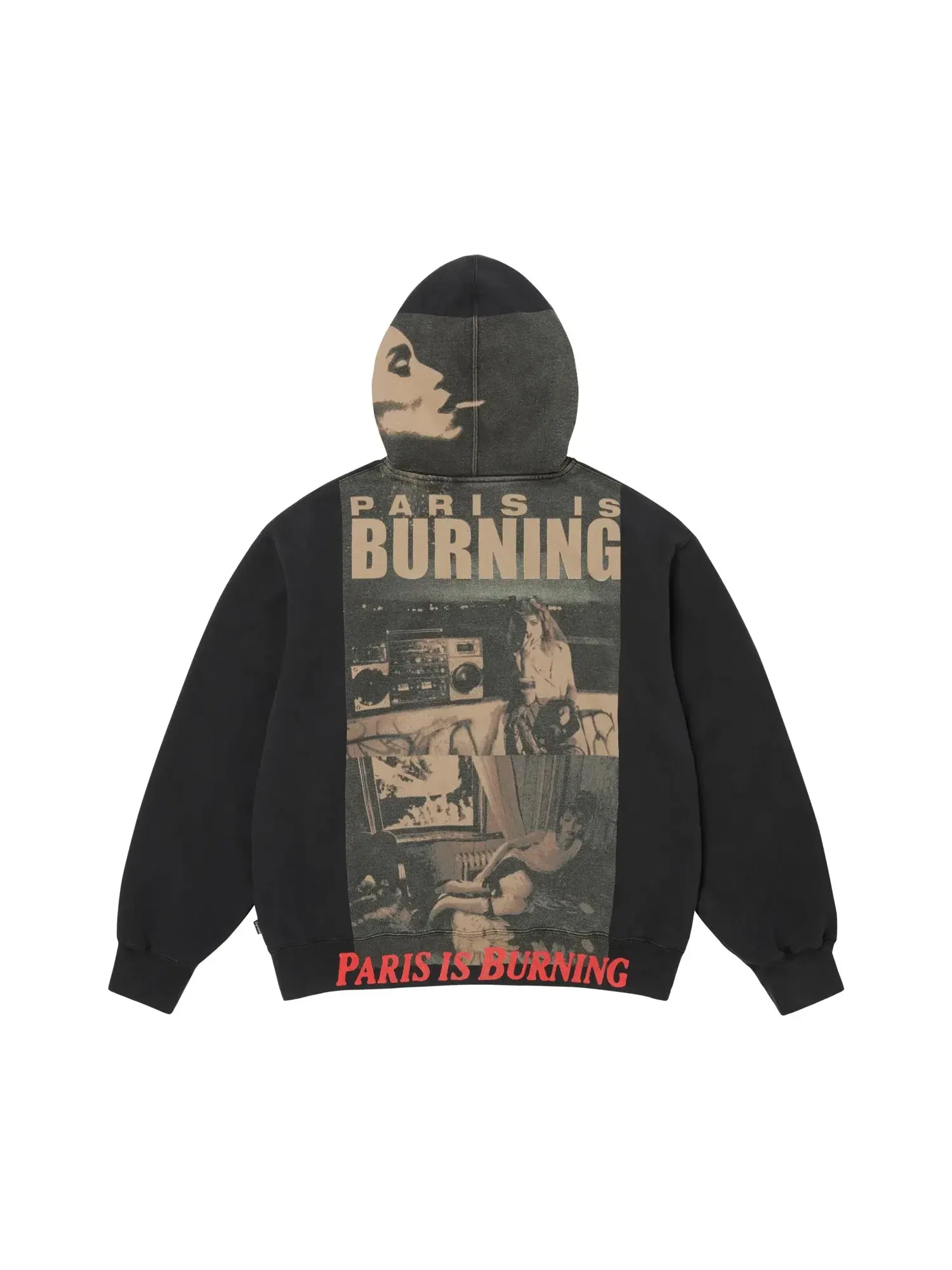 Толстовка Supreme Paris Is Burning Zip Up Hooded Sweatshirt — изображение 2 из 2, черный