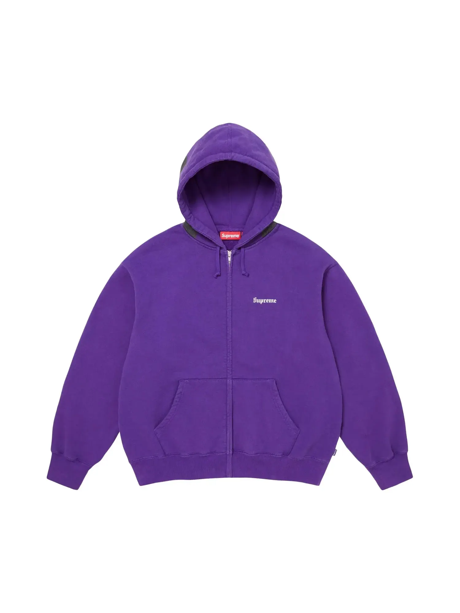 Худи на молнии Supreme Paris Is Burning Zip Up Hooded Sweatshirt — изображение 1 из 2, фиолетовый
