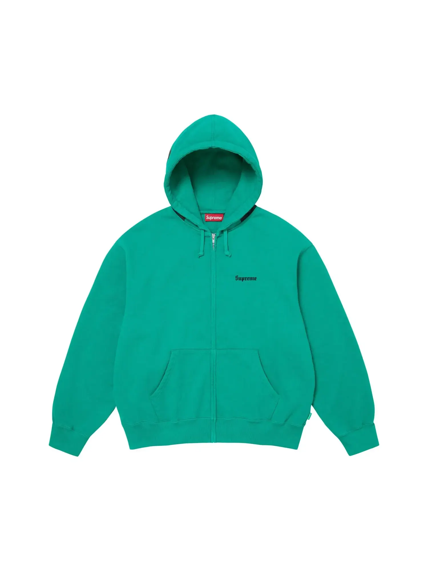 Худи на молнии Supreme Paris Is Burning Zip Up Hooded Sweatshirt — изображение 1 из 2, бирюзовый