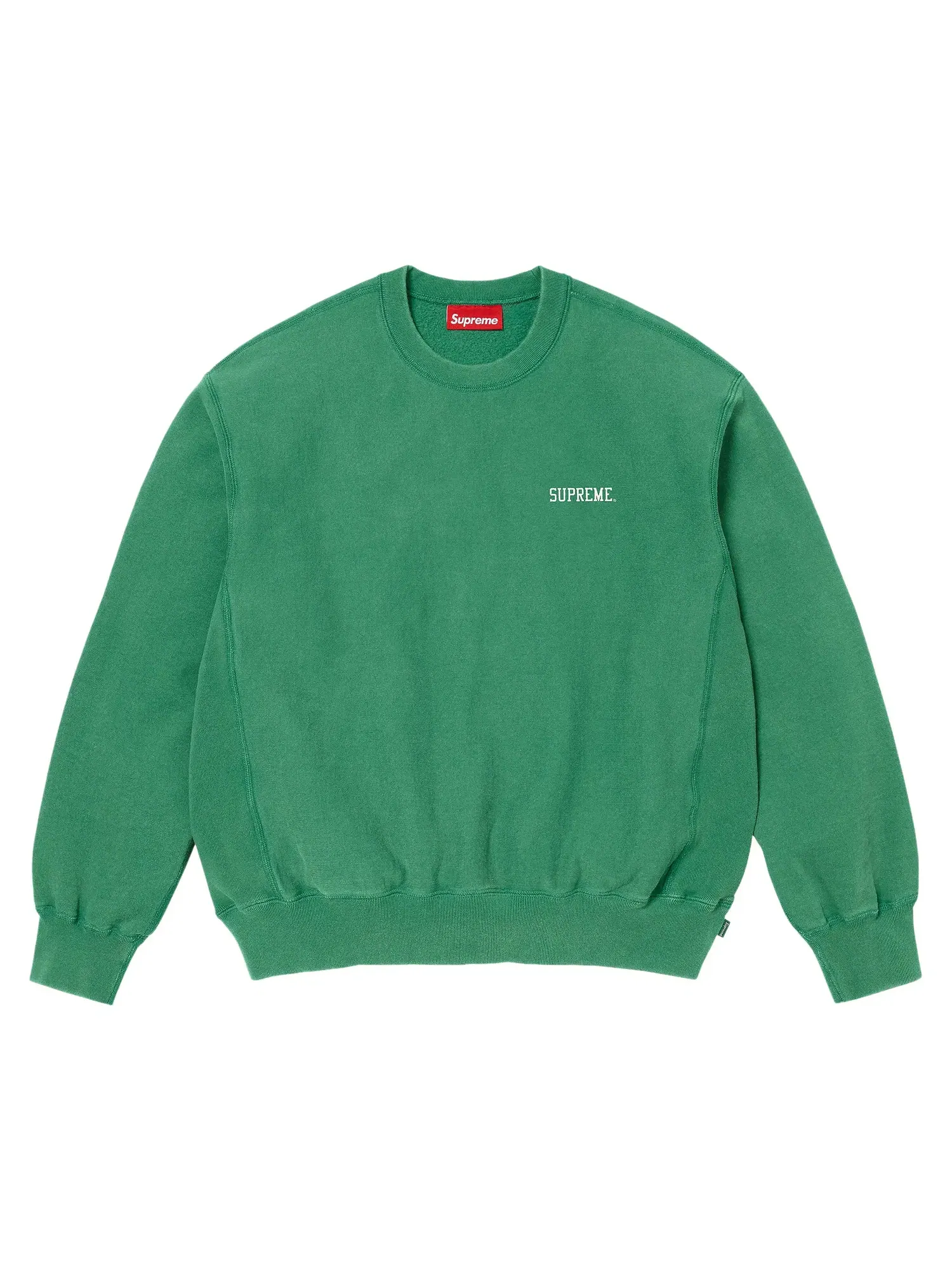 Свитшот Supreme Washed Crewneck — изображение 1 из 2, зеленый