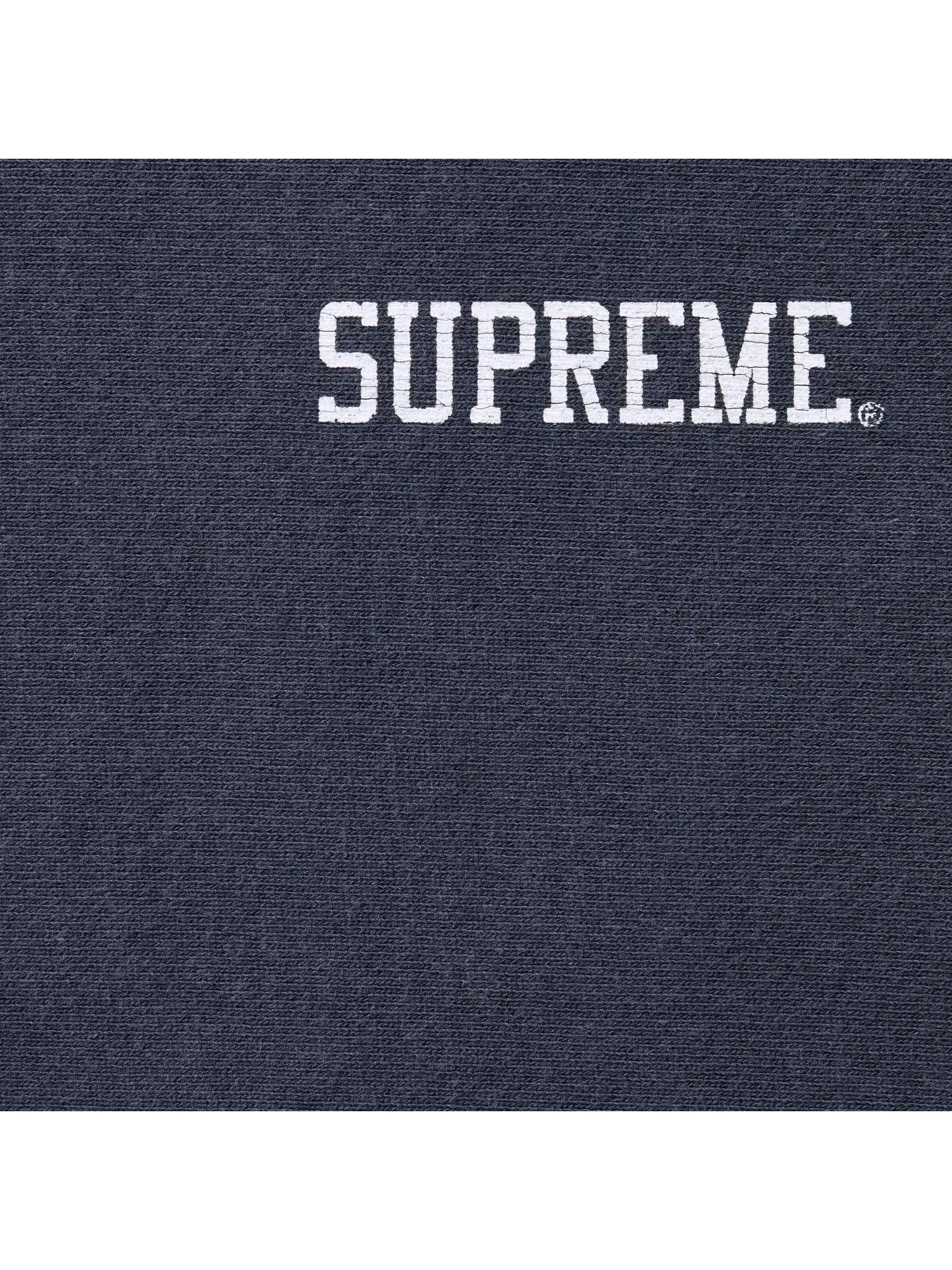 Свитшот Supreme Washed Crewneck — изображение 2 из 2, темно-синий