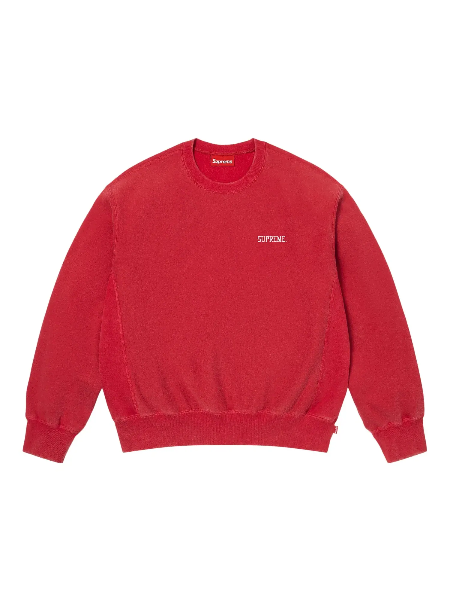 Свитшот Supreme Washed Crewneck — изображение 1 из 2, красный