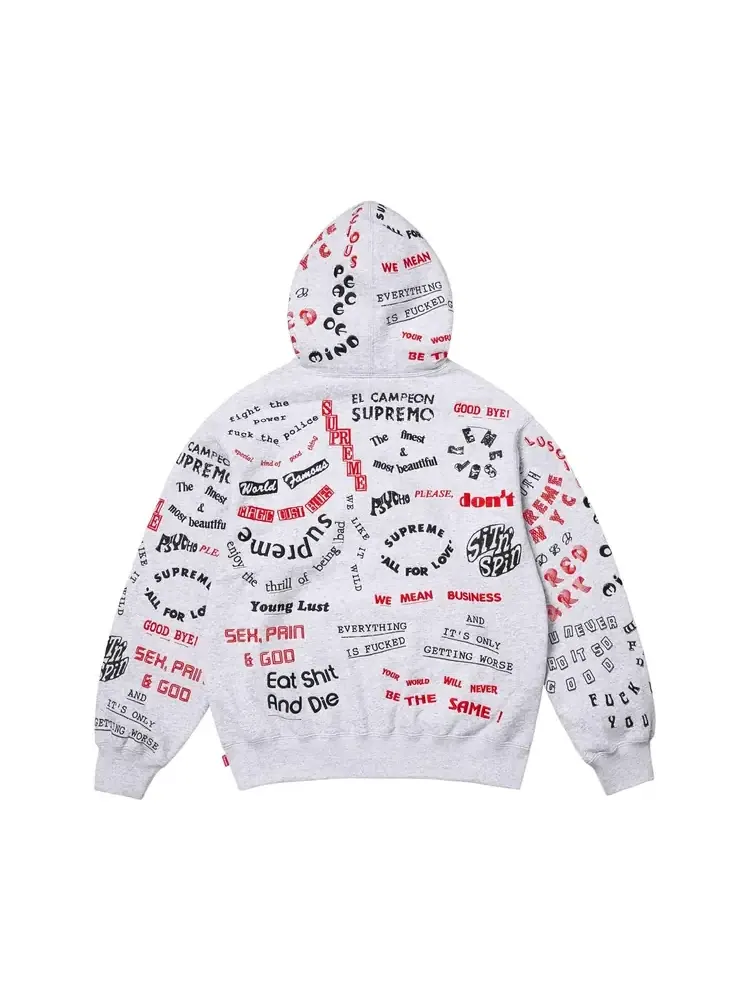 Толстовка Supreme Too Deadly с капюшоном — изображение 2 из 2, серый