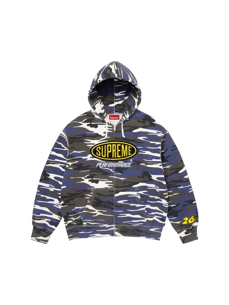 Толстовка Supreme Performance на молнии с капюшоном — изображение 1 из 1, синий