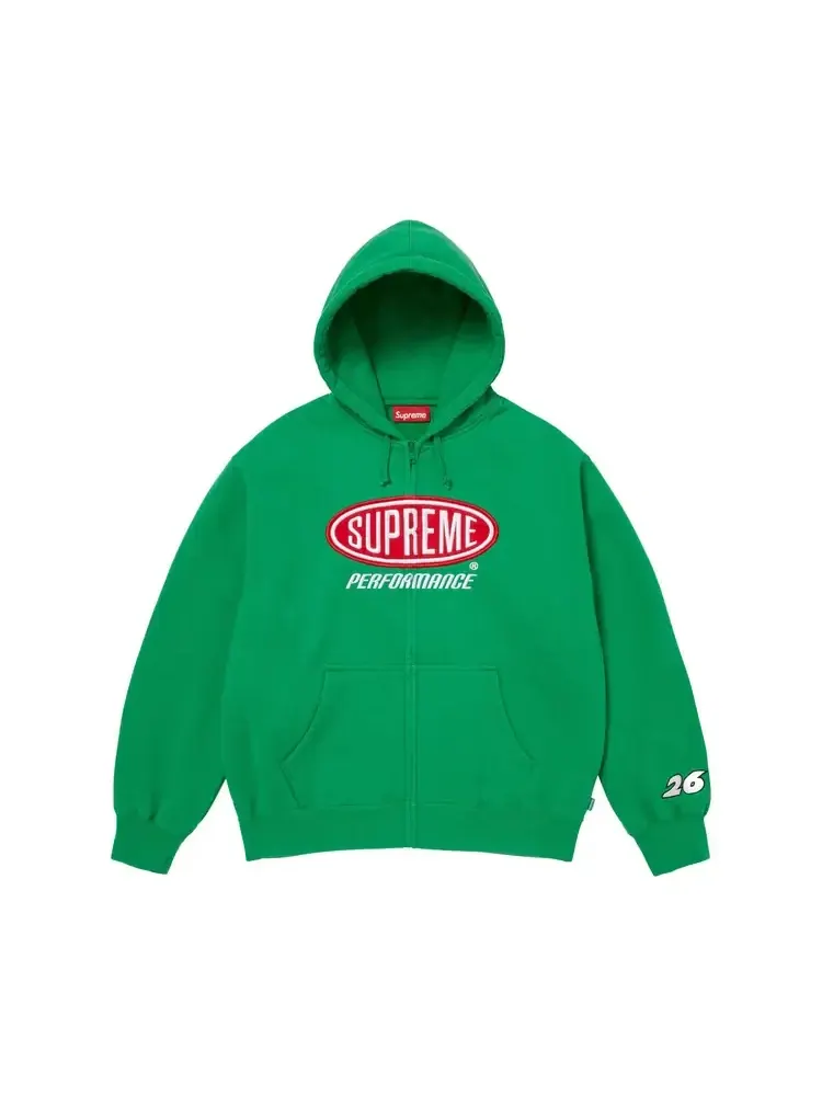 Толстовка с капюшоном на молнии Supreme Performance — изображение 1 из 1, зеленый