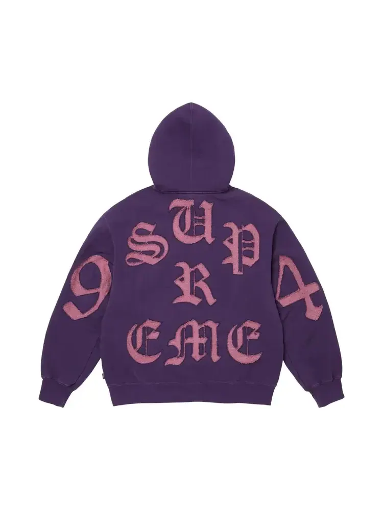 Толстовка Supreme с вырезами и застежкой-молнией — изображение 2 из 2, темно-фиолетовый