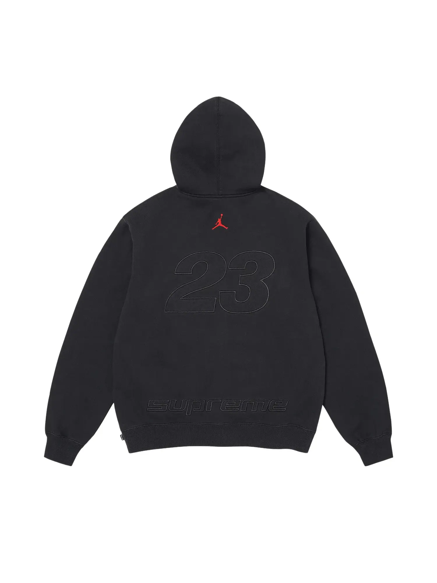 Толстовка Supreme x Jordan на молнии с капюшоном — изображение 2 из 2, черный