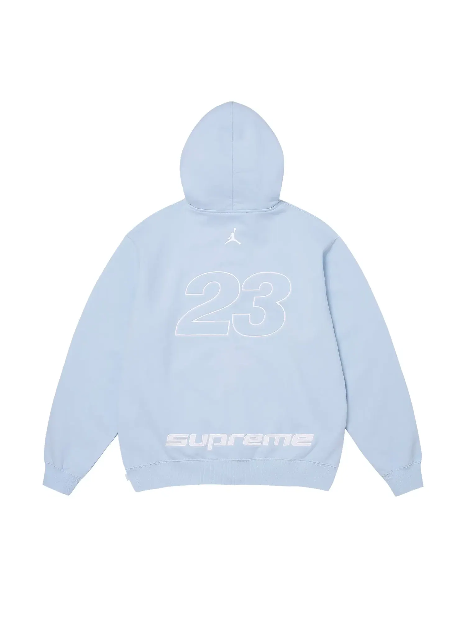 Толстовка Supreme x Jordan на молнии с капюшоном — изображение 2 из 2, светлый синий