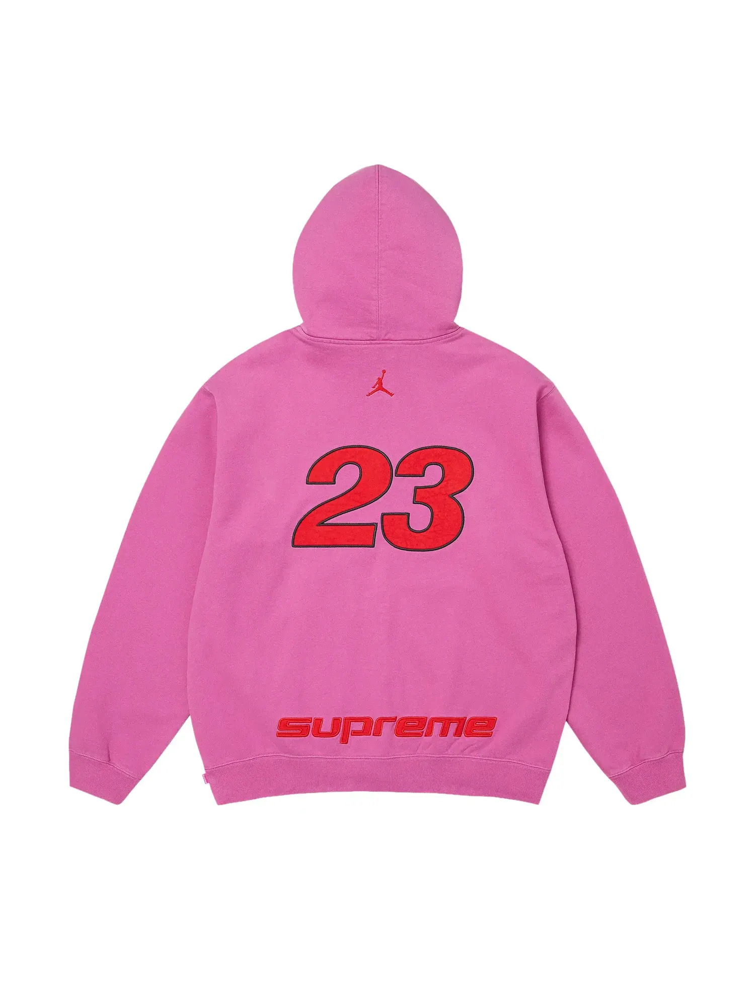Толстовка Supreme x Jordan на молнии с капюшоном — изображение 2 из 2, розовый
