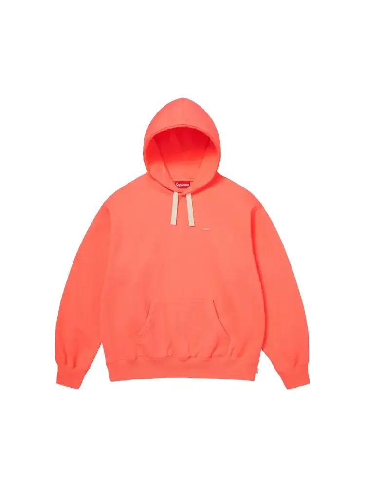 Толстовка Supreme Small Box Drawcord Hooded Sweatshirt 'Fluorescent Pink' — изображение 1 из 1, розовый