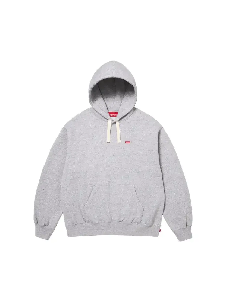 Толстовка Supreme Small Box Drawcord Hooded Sweatshirt 'Heather Grey' — изображение 1 из 1, серый