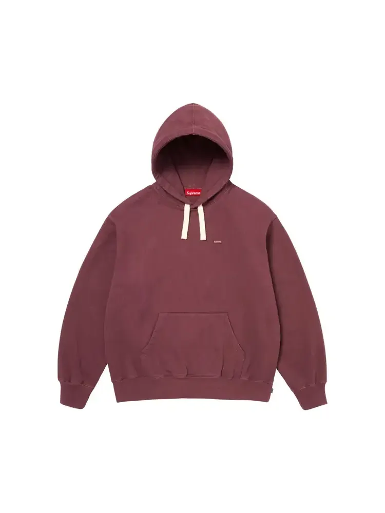 Толстовка Supreme Small Box Drawcord Hooded Sweatshirt 'Maroon' — изображение 1 из 1, фиолетовый