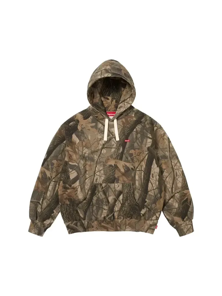 Толстовка Supreme Small Box Drawcord Hooded Sweatshirt 'Realtree Hardwoods Camo' — изображение 1 из 1, коричневый