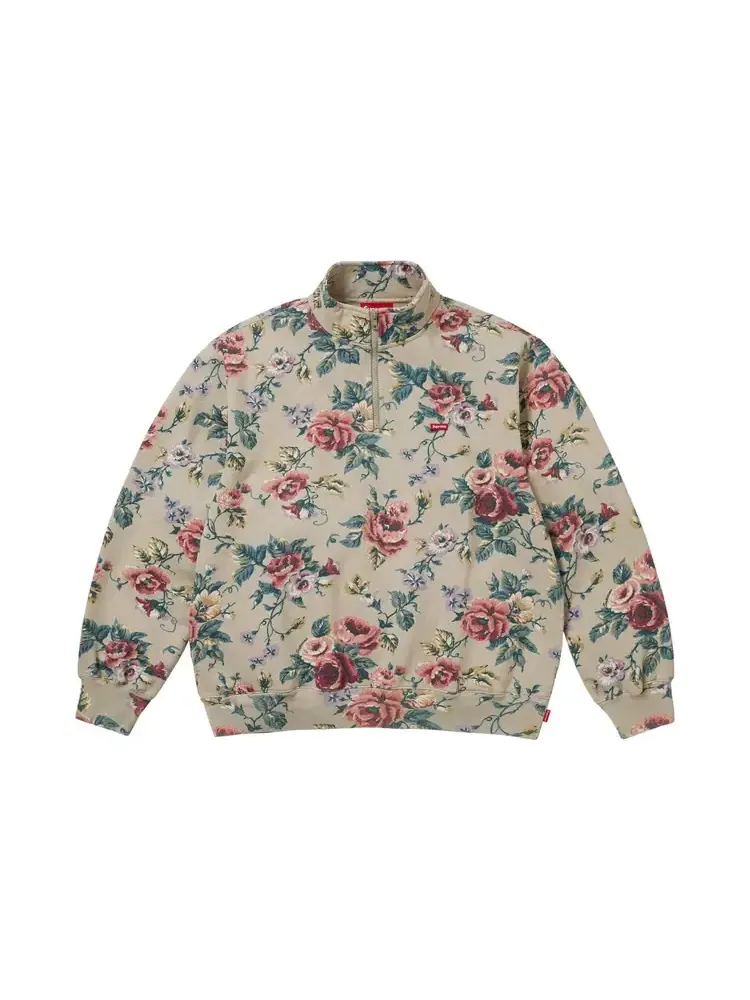 Пуловер Supreme Small Box Half Zip — изображение 1 из 1, зеленый