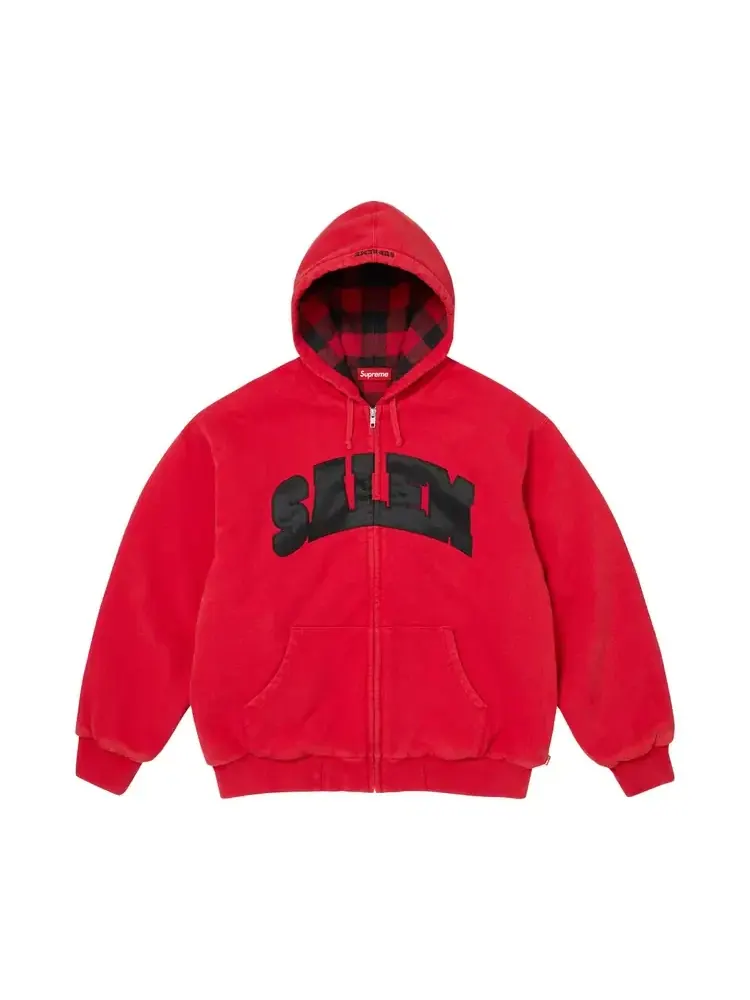 Толстовка на молнии с капюшоном Supreme x Salem — изображение 1 из 1, красный