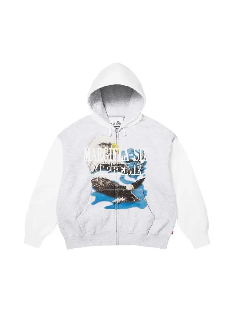 Толстовка Supreme x MM6 Maison Margiela Eagle на молнии — изображение 1 из 2, серый