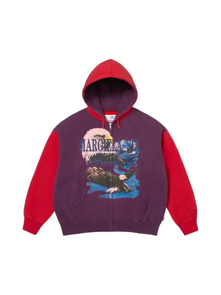 Толстовка Supreme x MM6 Maison Margiela Eagle на молнии с капюшоном — изображение 1 из 2, фиолетовый