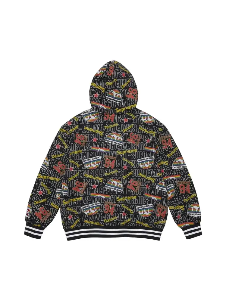 Толстовка с капюшоном на молнии Supreme x Mitchell & Ness Teams — изображение 2 из 2, черный